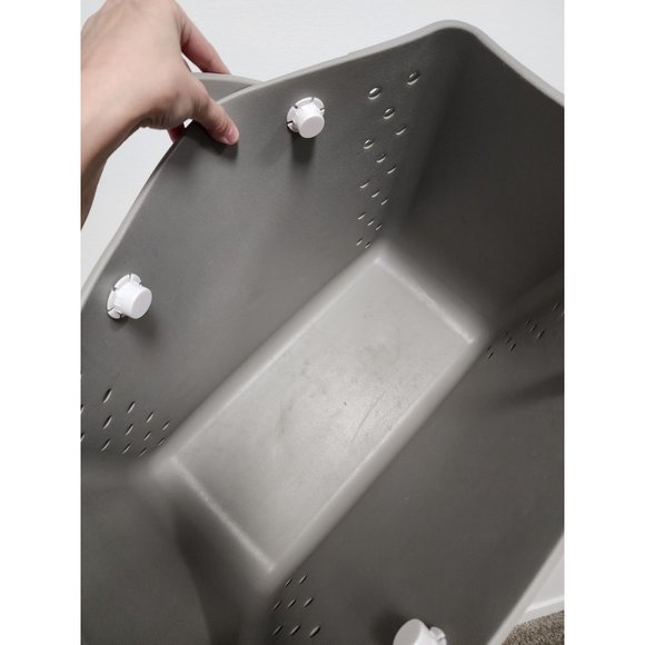 Jane Marie storm gray large multi purpose tote bag - Picture 4 of 4